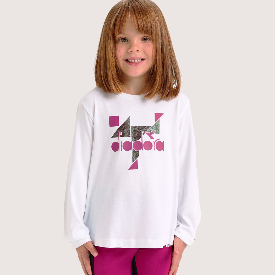 DIADORA JG.T-SHIRT LS GLEE MAGLIA BAMBINA COTONE MANICA LUNGA 102.178707