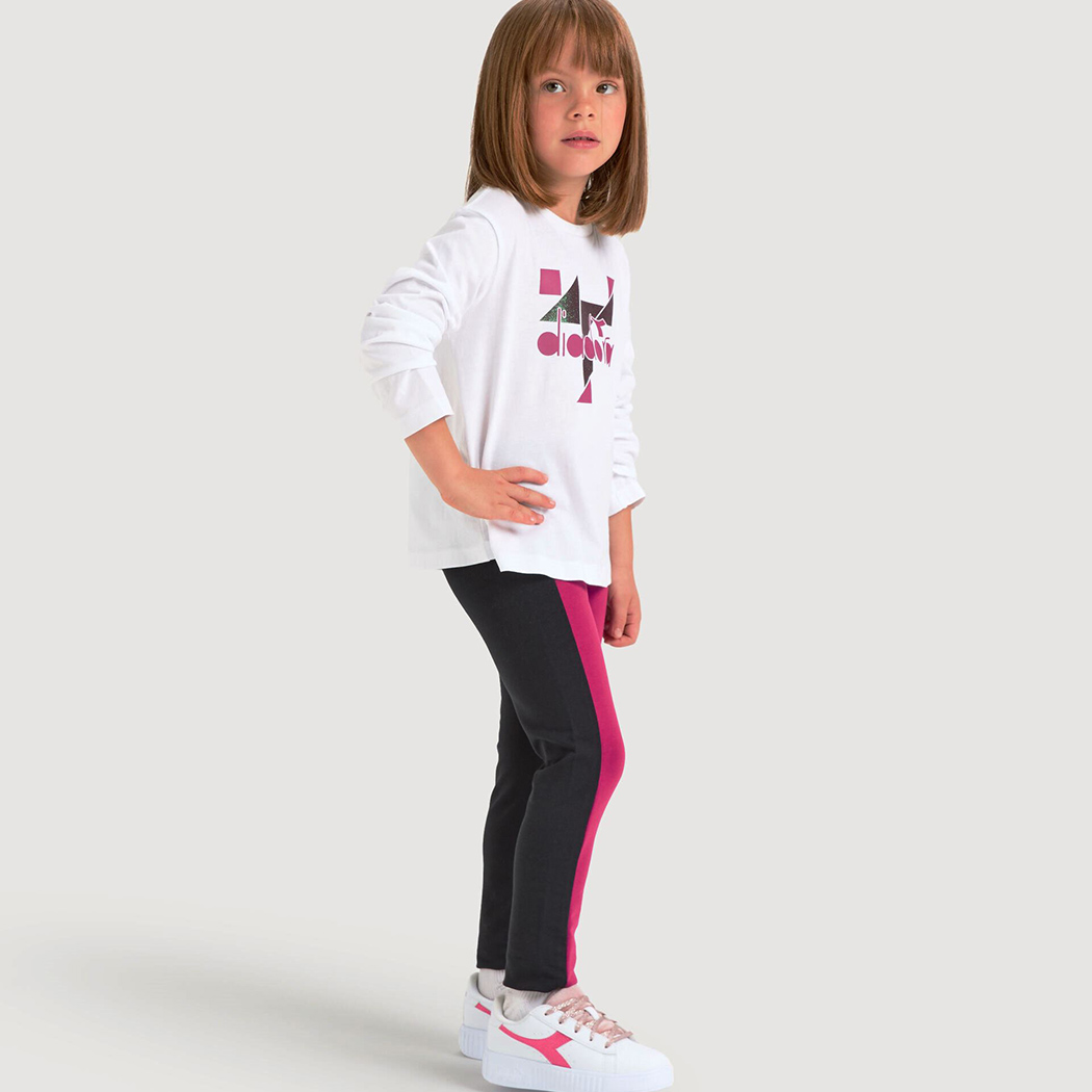 DIADORA JG.T-SHIRT LS GLEE MAGLIA BAMBINA COTONE MANICA LUNGA 102.178707