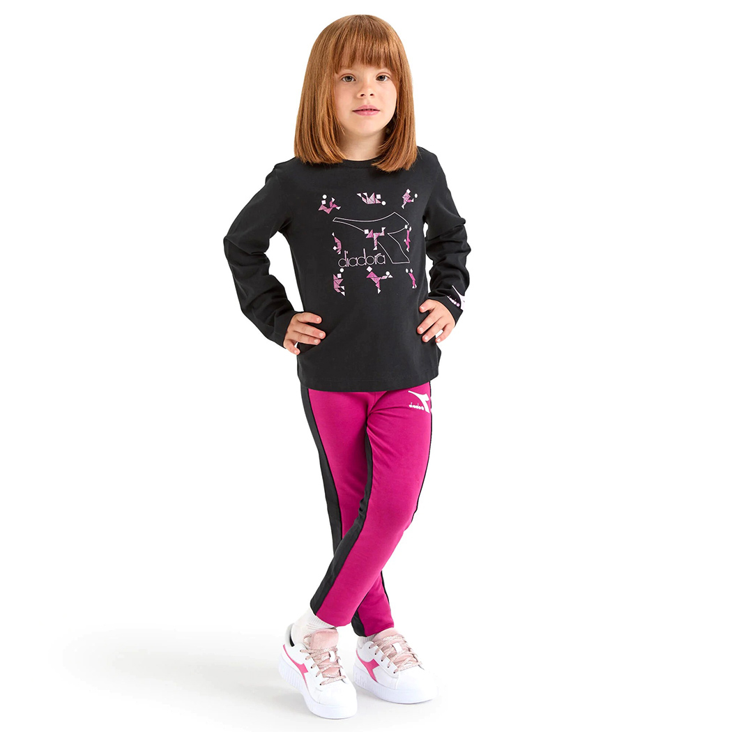 DIADORA JG.T-SHIRT LS GLEE MAGLIA BAMBINA COTONE MANICA LUNGA 102.178707