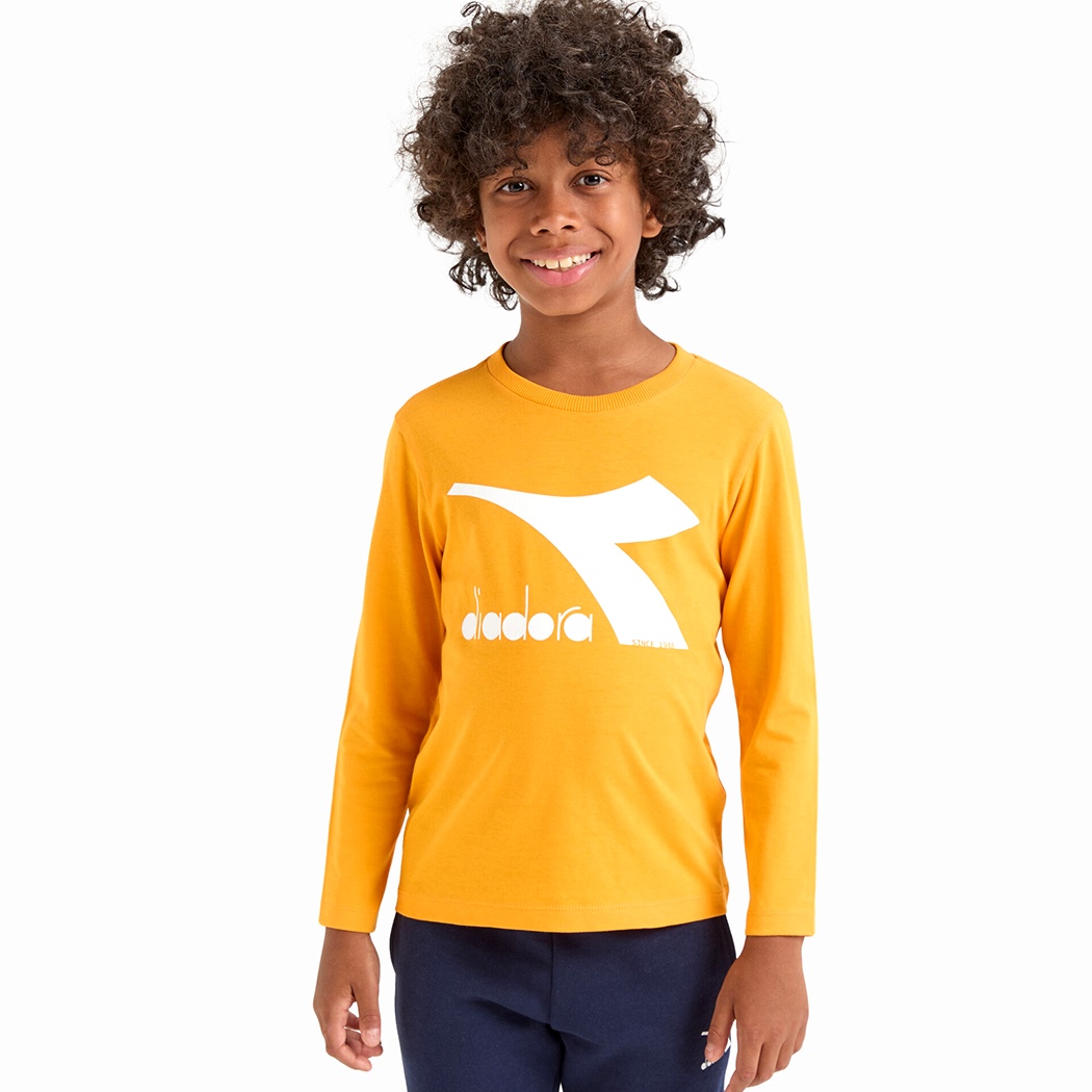 DIADORA JU.T-SHIRT LS CHROMIA MAGLIA BAMBINI COTONE MANICA LUNGA 102.178712