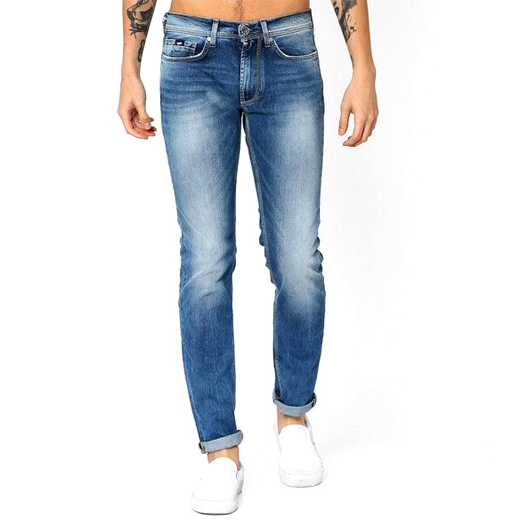 GAS JEANS UOMO MAN PANTALONI BLUE DENIM MODA COTONE STRETCH ANDERS K WK22