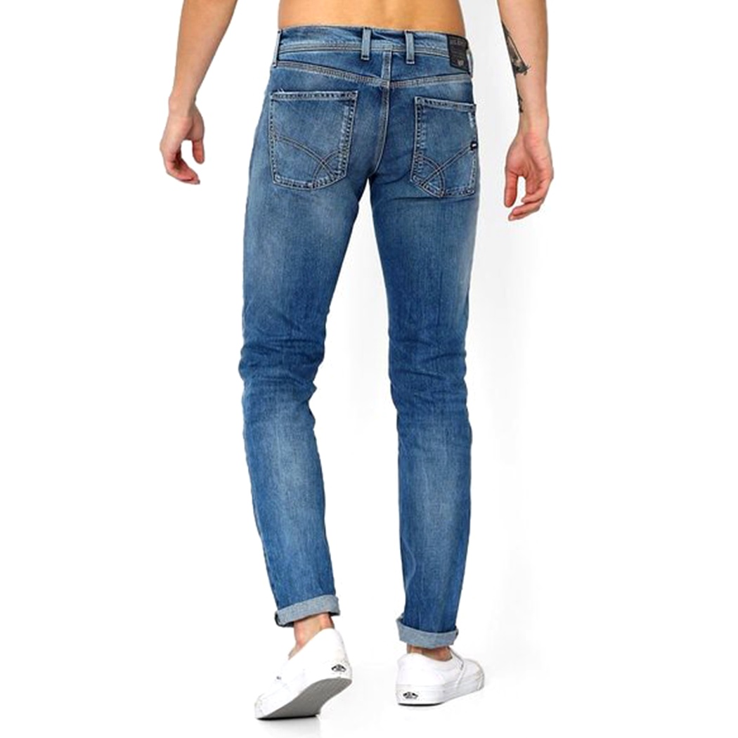 GAS JEANS UOMO MAN PANTALONI BLUE DENIM MODA COTONE STRETCH ANDERS K WK22