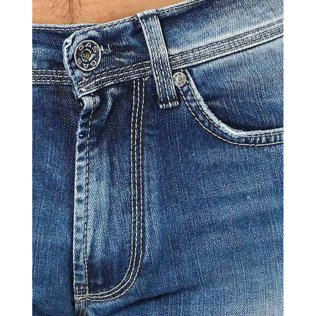 GAS JEANS UOMO MAN PANTALONI BLUE DENIM MODA COTONE STRETCH ANDERS K WK22