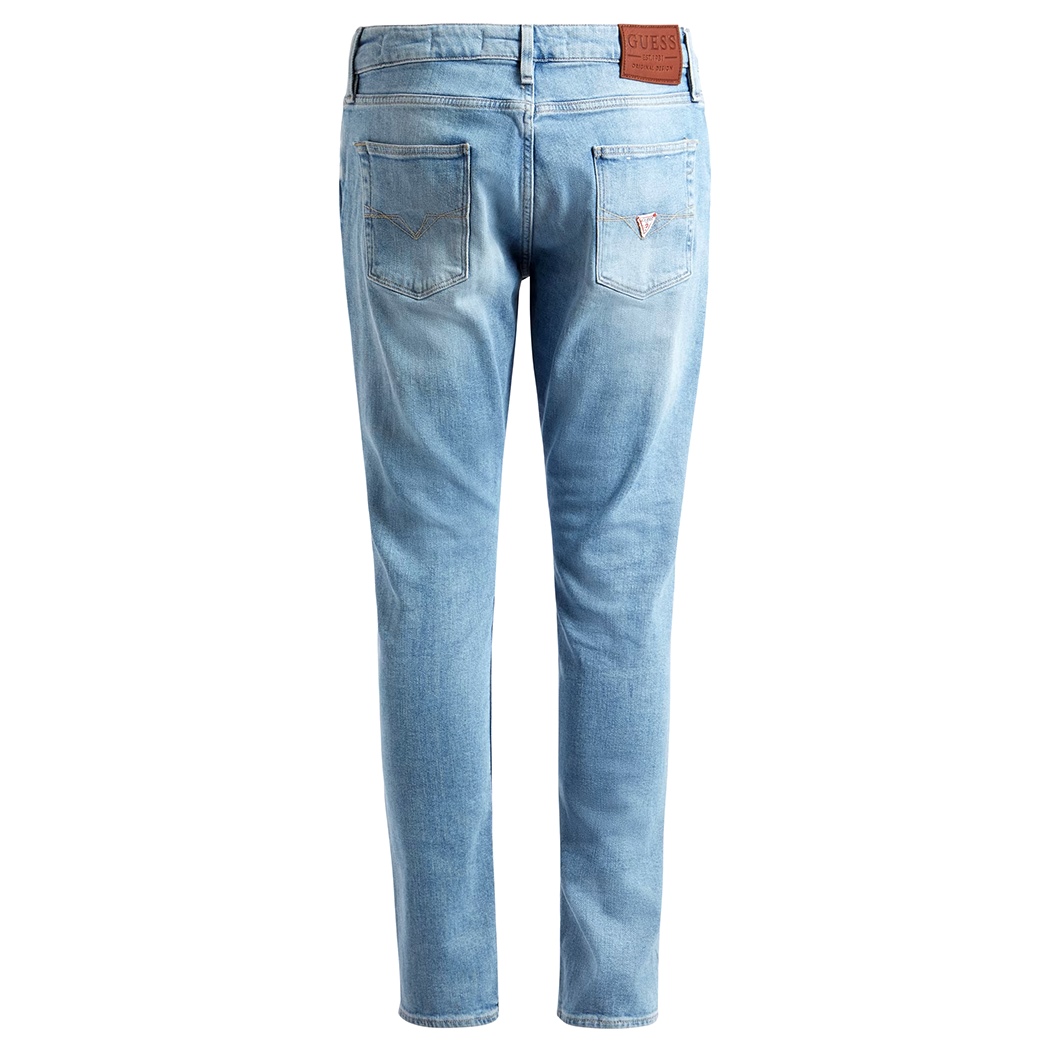 GUESS JEANS UOMO CHRIS PANTALONI DENIM SUPER SLIM COTONE STRETCH M2YA27D4Q43