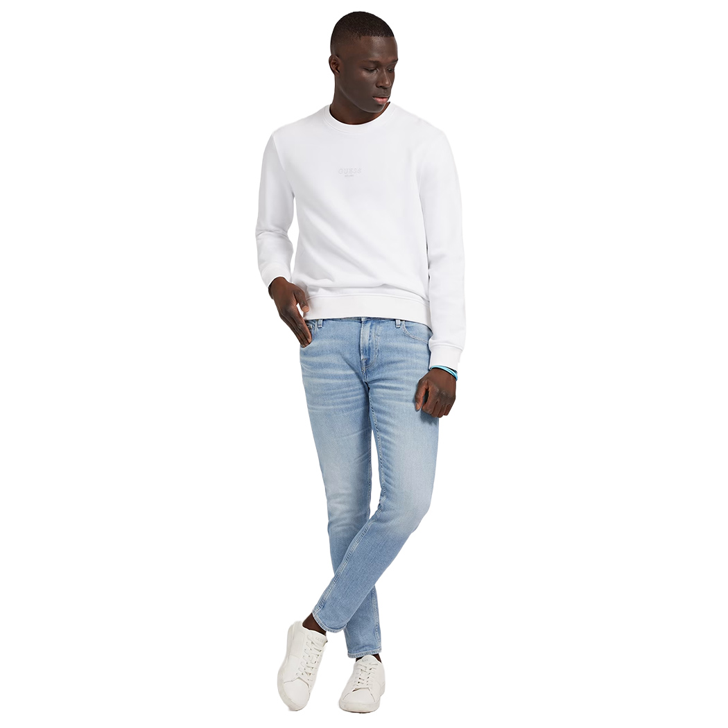 GUESS JEANS UOMO CHRIS PANTALONI DENIM SUPER SLIM COTONE STRETCH M2YA27D4Q43