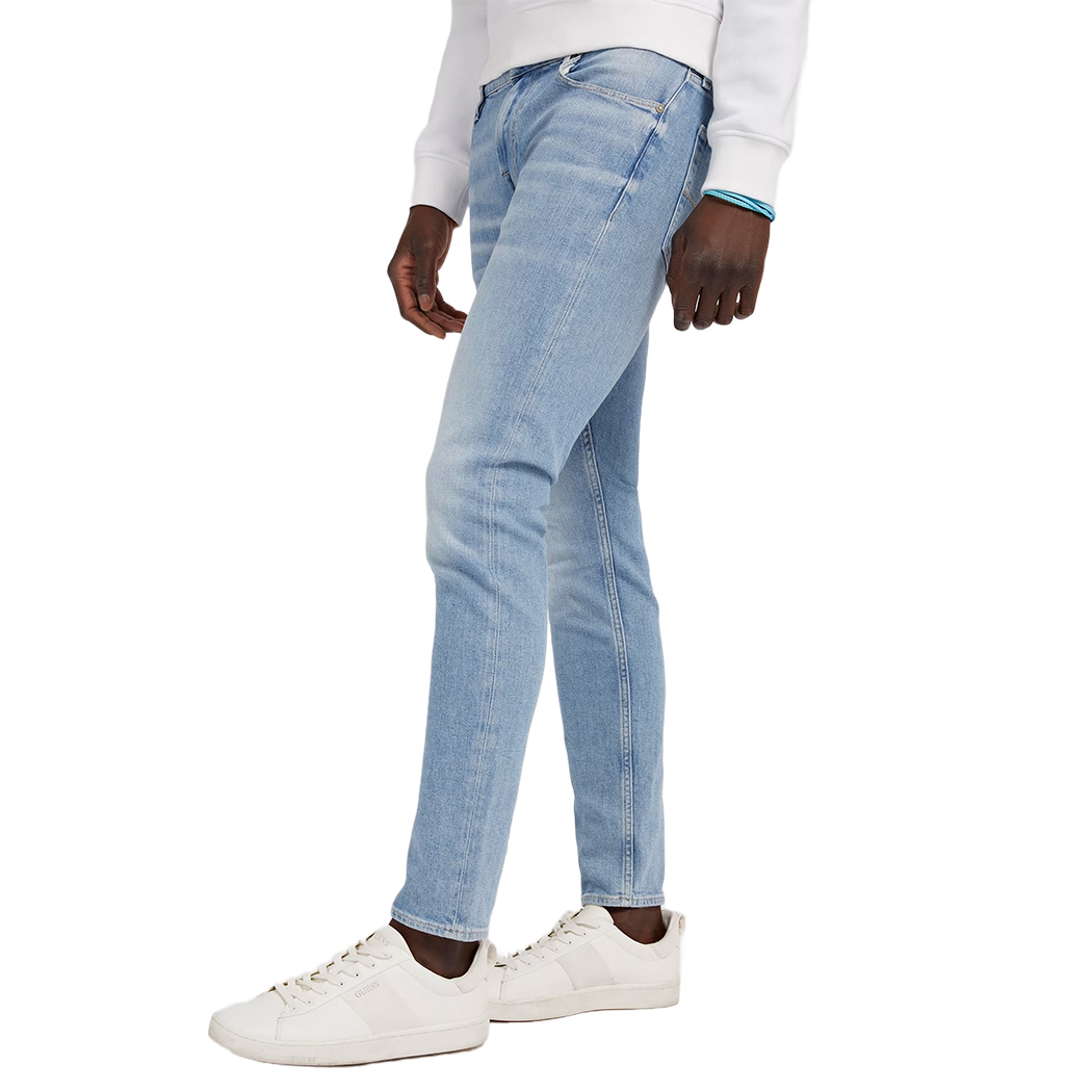 GUESS JEANS UOMO CHRIS PANTALONI DENIM SUPER SLIM COTONE STRETCH M2YA27D4Q43