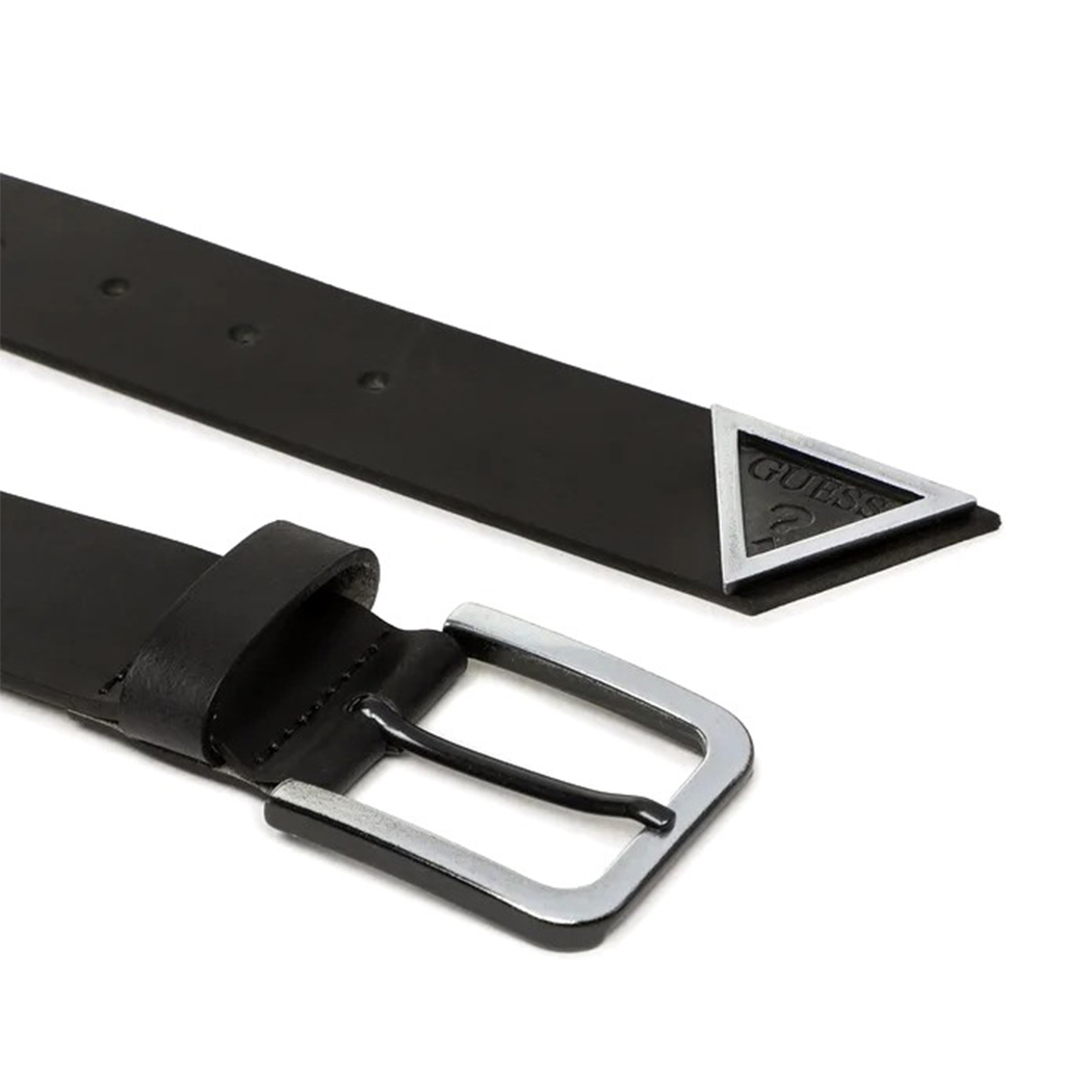 GUESS CINTURA UOMO LOGO METALLICO VERA PELLE FIBBIA BELT BOY CINTA M3R09L0S50
