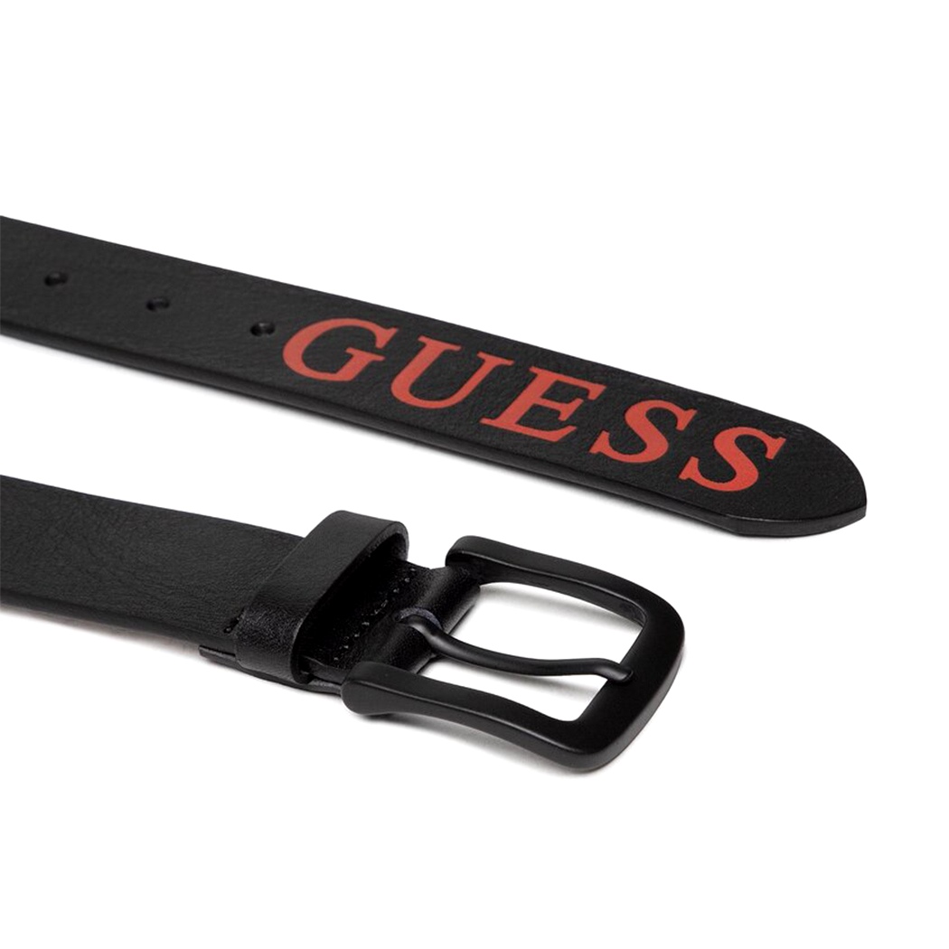 GUESS CINTURA UOMO LOGO IMPRESSO VERA PELLE FIBBIA BELT BOY CINTA M3RZ13L0S90