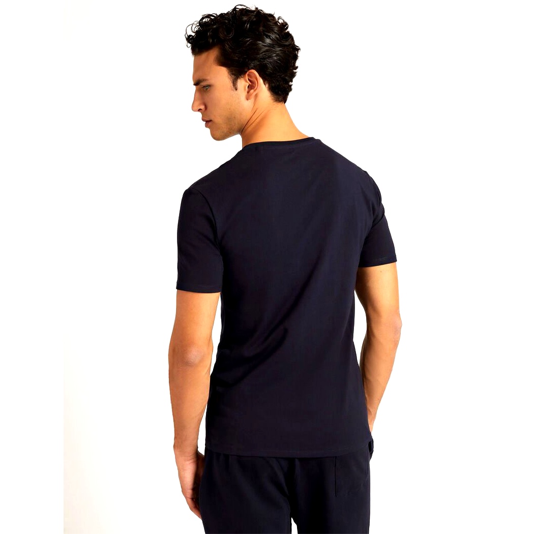 GUESS T-SHIRT UOMO SCOLLO A V MAGLIA COTONE JERSEY STRETCH LOGO SLIM M2YI32J1314