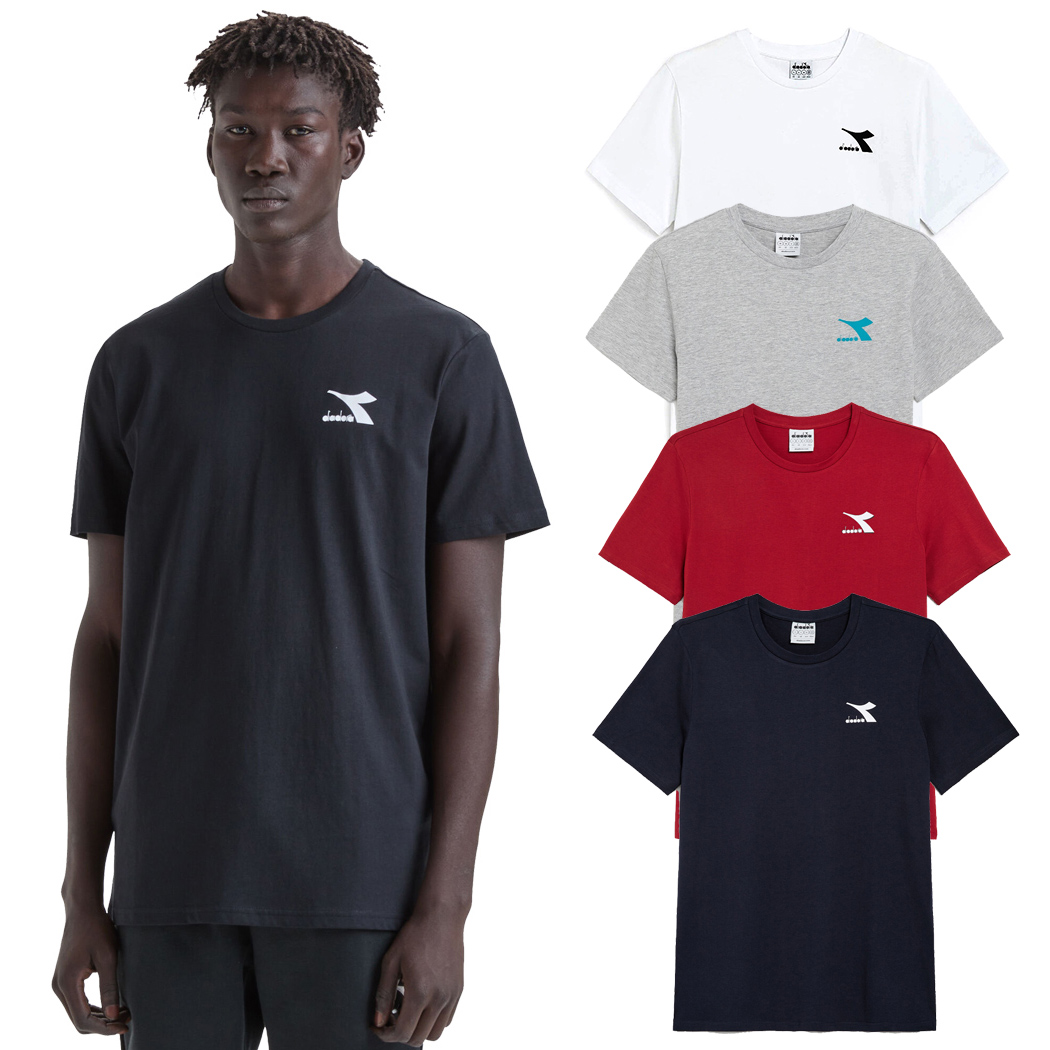 DIADORA T-SHIRT SS CORE UOMO MAGLIA COTONE SPORT TINTA UNITA LOGO 102.179485