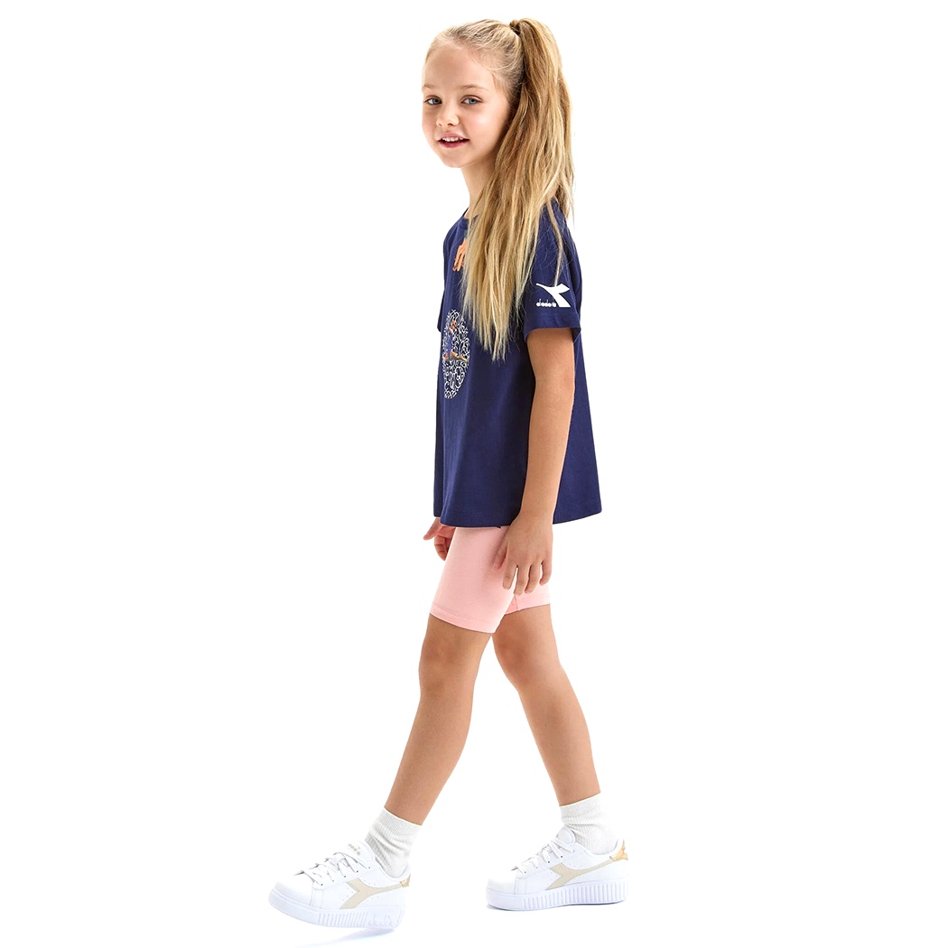 DIADORA JG.SET SS SPORT ART LOGO COMPLETINO BAMBINA T-SHIRT LEGGINGS 102.179350