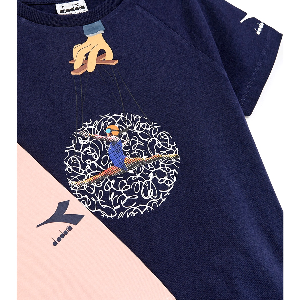 DIADORA JG.SET SS SPORT ART LOGO COMPLETINO BAMBINA T-SHIRT LEGGINGS 102.179350