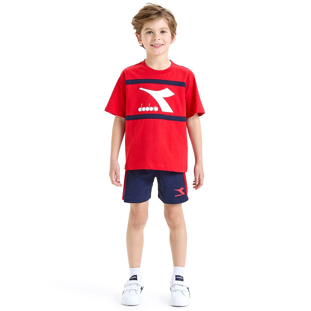 DIADORA JB.SET SS SPORT ART COMPLETO COTONE BAMBINO T-SHIRT PANT 102.179341