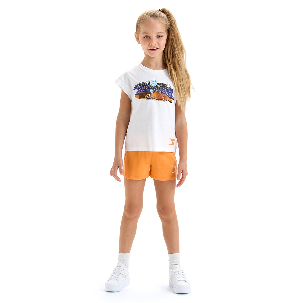 DIADORA JG.SET SS SPORT ART LOGO COMPLETINO BAMBINA T-SHIRT LEGGINGS 102.179351