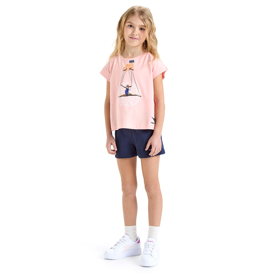 DIADORA JG.SET SS SPORT ART LOGO COMPLETINO BAMBINA T-SHIRT LEGGINGS 102.179351