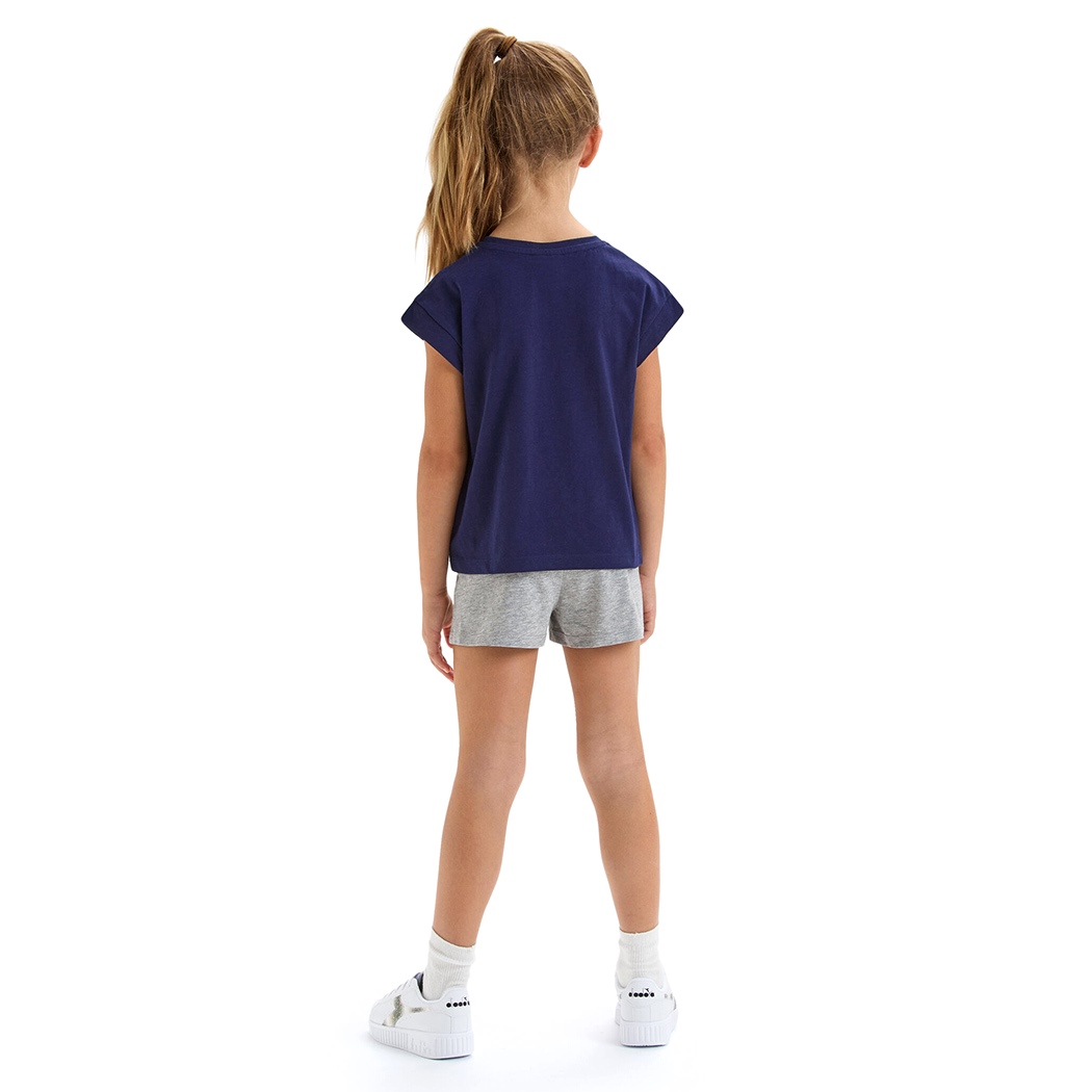 DIADORA JG.SET SS SPORT ART LOGO COMPLETINO BAMBINA T-SHIRT LEGGINGS 102.179351