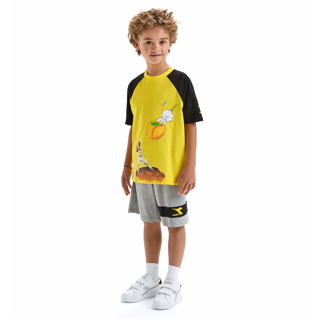 DIADORA JB.SET SS SPORT ART COMPLETO COTONE BAMBINO T-SHIRT PANT 102.179340