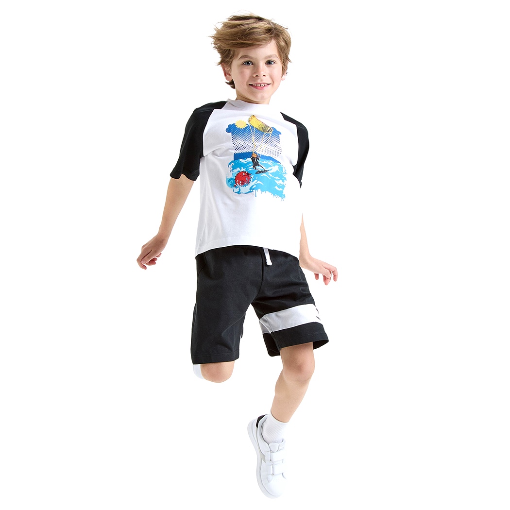 DIADORA JB.SET SS SPORT ART COMPLETO COTONE BAMBINO T-SHIRT PANT 102.179340