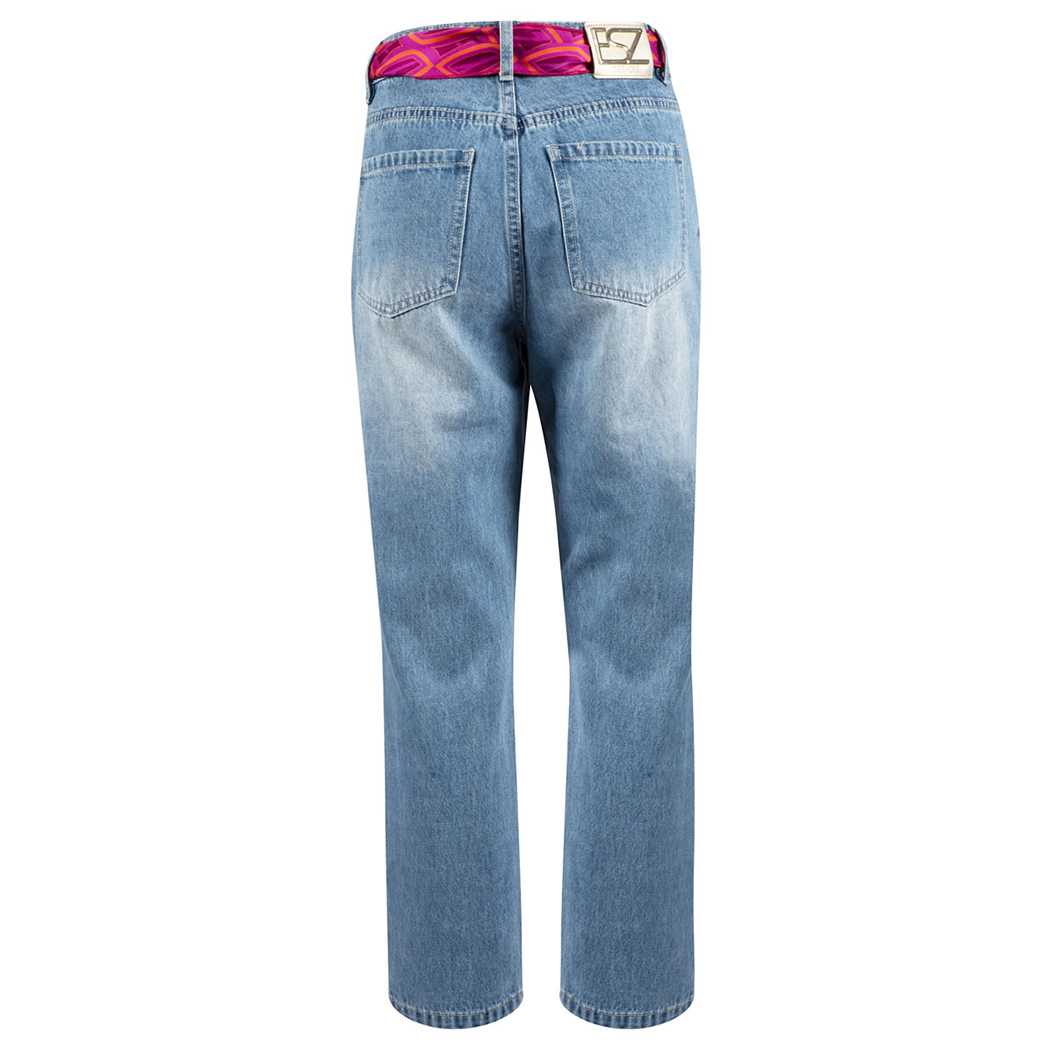 YES ZEE JEANS DENIM MOM FIT PANTALONI DONNA GIRL 5 TASCHE WOMAN P337/P737