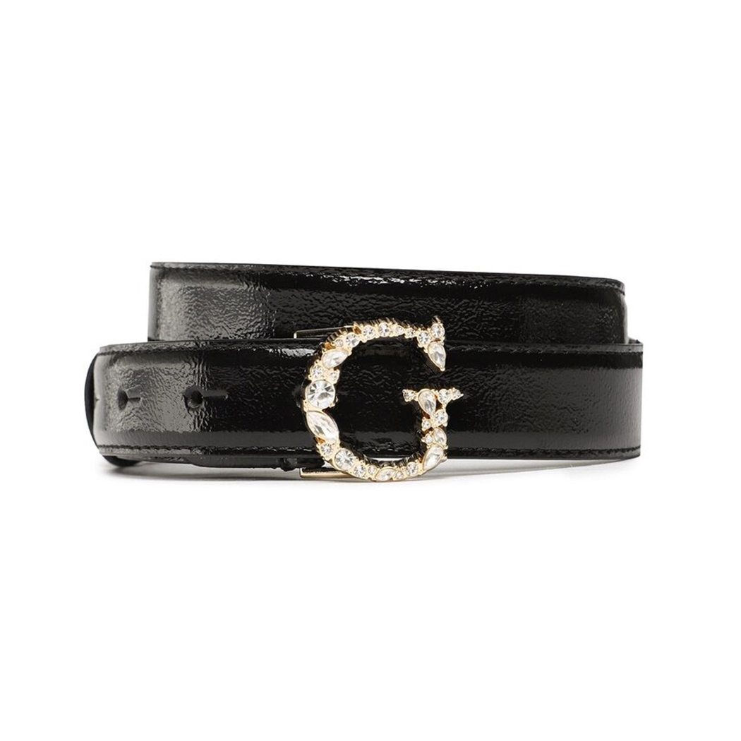 GUESS CINTURA DONNA IN VERNICE STRASS BRILLANTINI LOGO FIBBIA CINTA BW7745VIN25