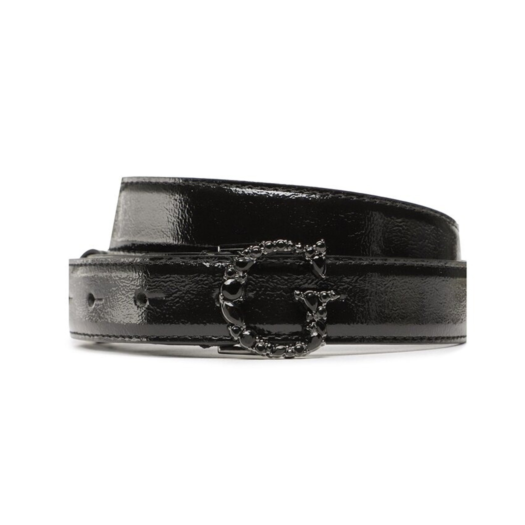 GUESS CINTURA DONNA IN VERNICE STRASS BRILLANTINI LOGO FIBBIA CINTA BW7745VIN25