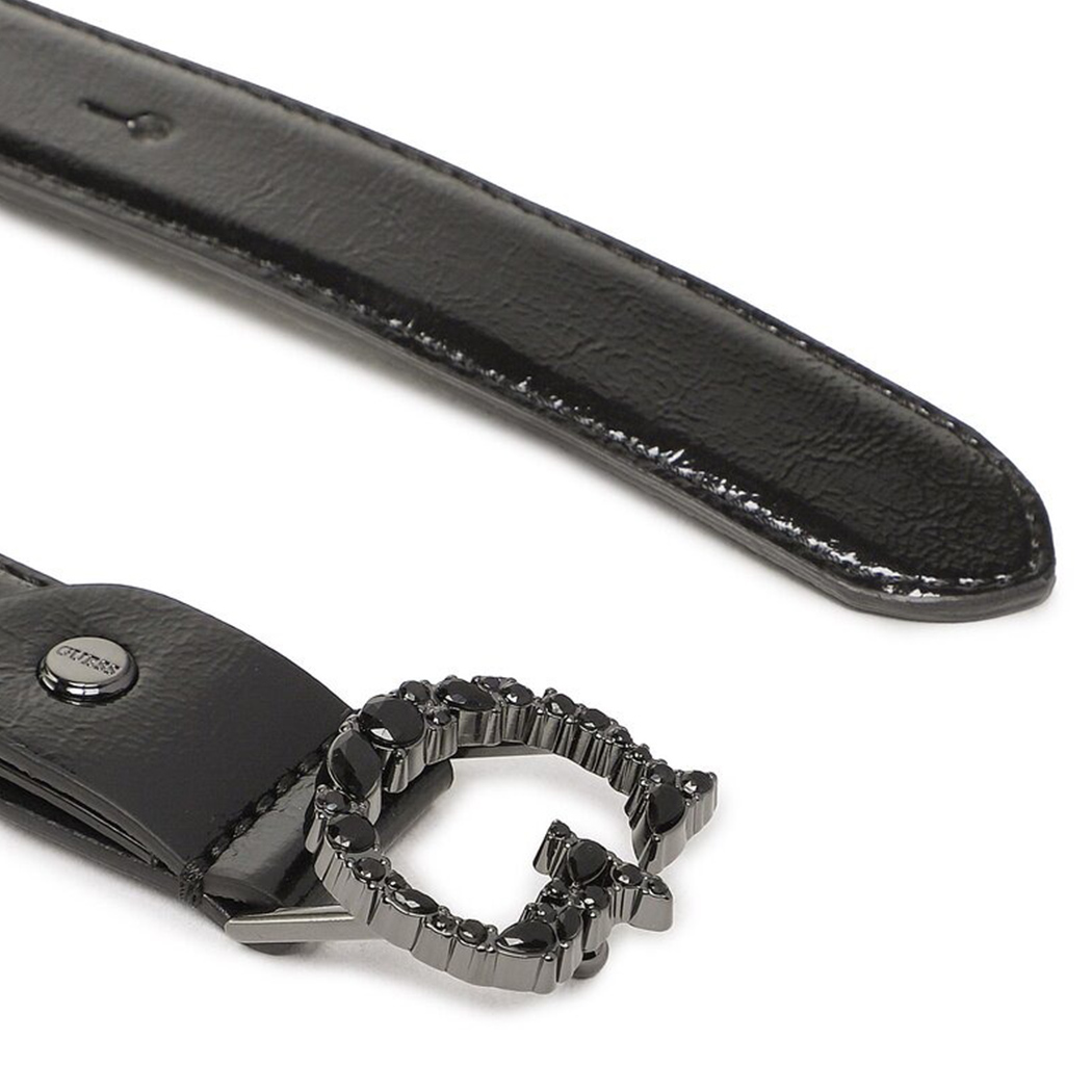 GUESS CINTURA DONNA IN VERNICE STRASS BRILLANTINI LOGO FIBBIA CINTA BW7745VIN25