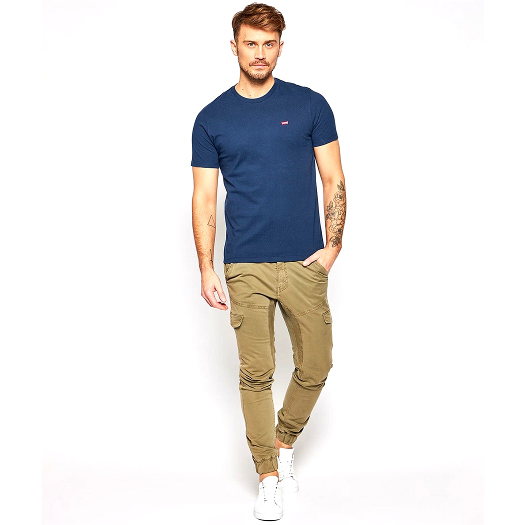 LEVI\'S T-SHIRT UOMO MAN BOY MAGLIA COTONE SPORT MAGLIETTA LOGO CON RICAMO 56605
