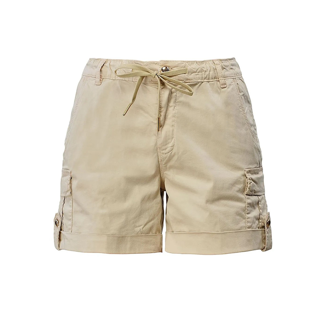 YES ZEE SHORT PANTALONCINI CORTI CARGO TASCONATO RISVOLTO DONNA SPORT P245/FS00