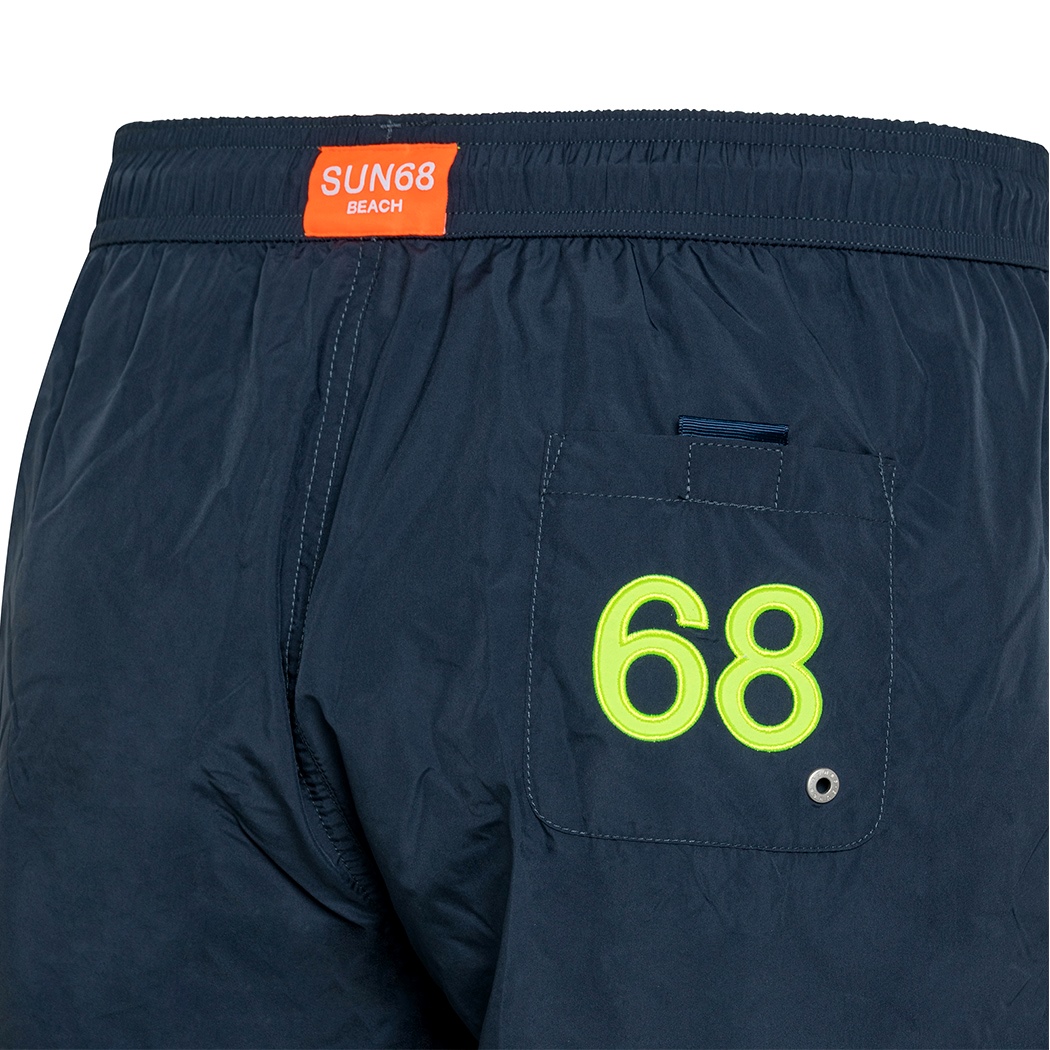 SUN68 BEACH MAN SWIM PANT LOGO FLUO SHORT COSTUME BAGNO UOMO BOXER MIDI H33108