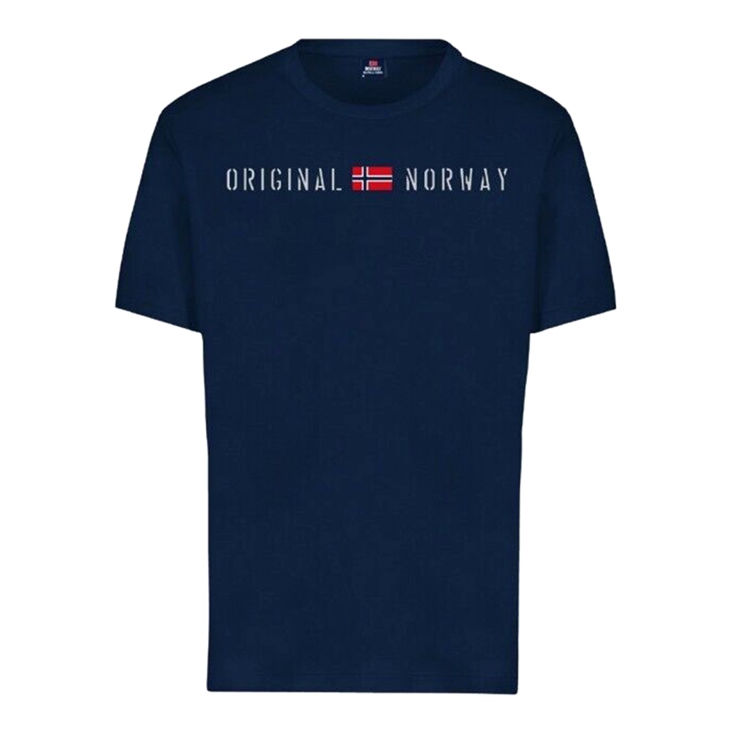 NORWAY MAGLIETTA T-SHIRT UOMO MAGLIA COTONE SPORT LOGO FRONTALE 836011