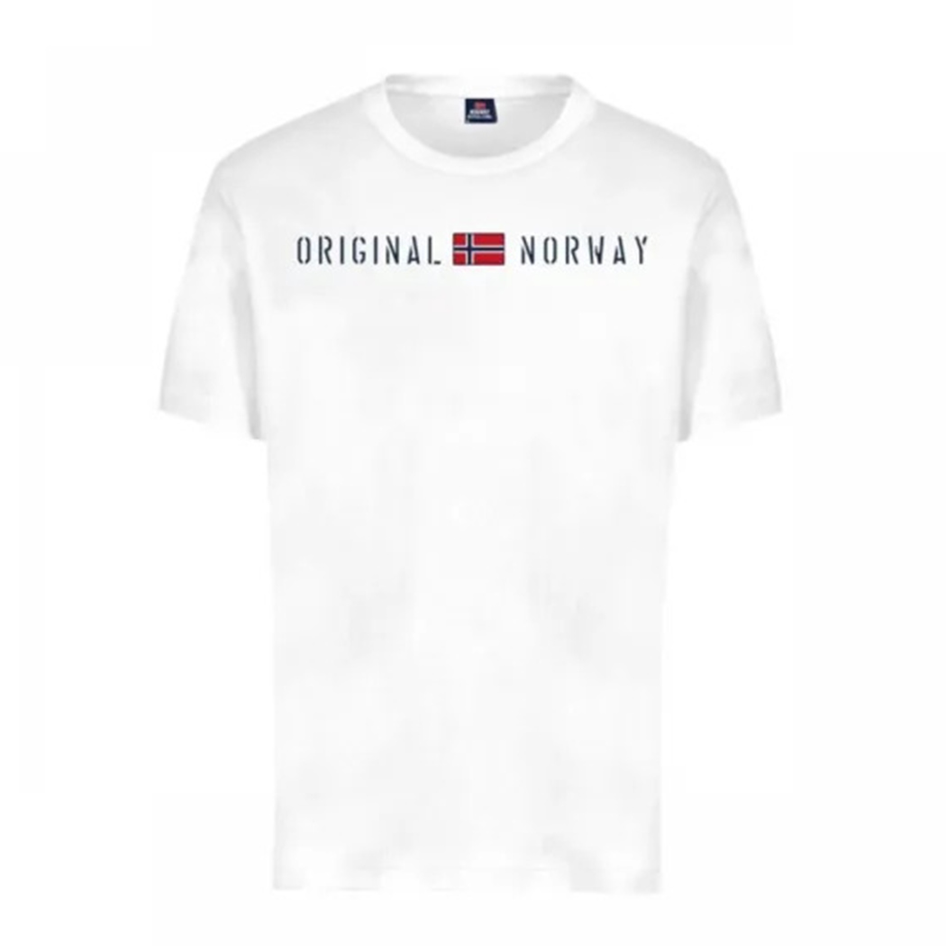NORWAY MAGLIETTA T-SHIRT UOMO MAGLIA COTONE SPORT LOGO FRONTALE 836011