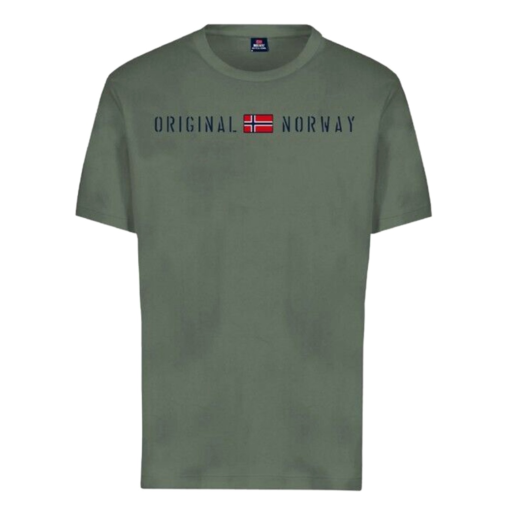 NORWAY MAGLIETTA T-SHIRT UOMO MAGLIA COTONE SPORT LOGO FRONTALE 836011