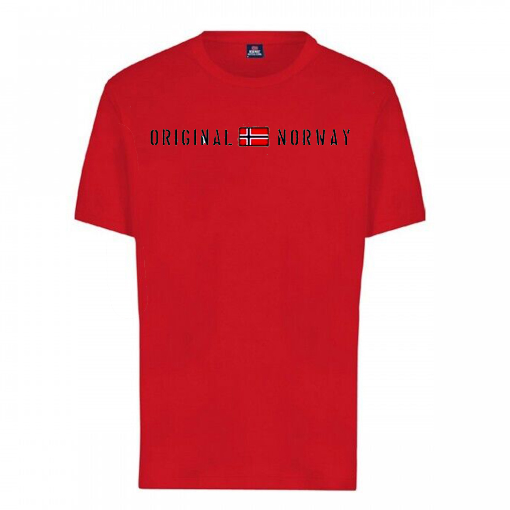 NORWAY MAGLIETTA T-SHIRT UOMO MAGLIA COTONE SPORT LOGO FRONTALE 836011