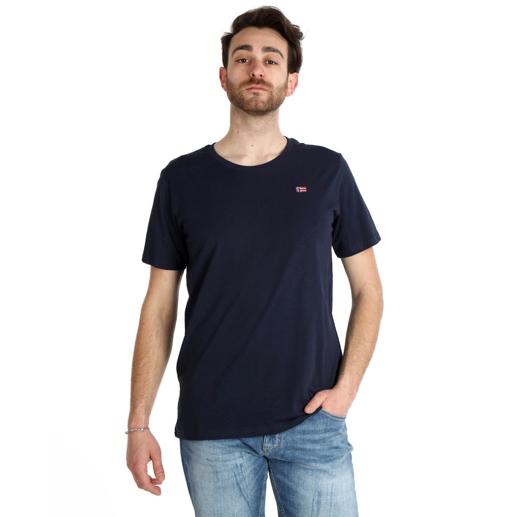 NORWAY MAGLIETTA T-SHIRT UOMO TINTA UNITA MAGLIA COTONE SPORT 836010