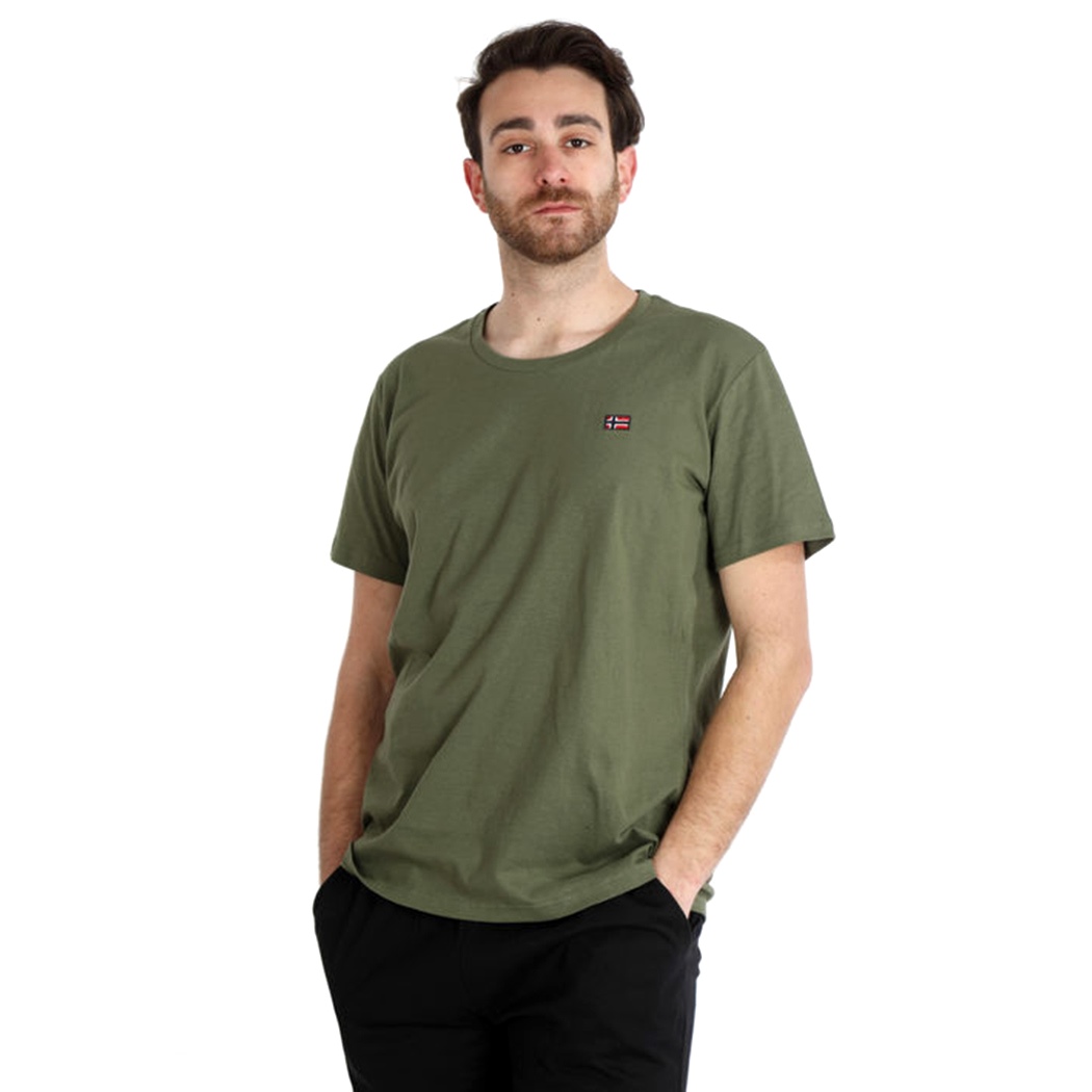 NORWAY MAGLIETTA T-SHIRT UOMO TINTA UNITA MAGLIA COTONE SPORT 836010