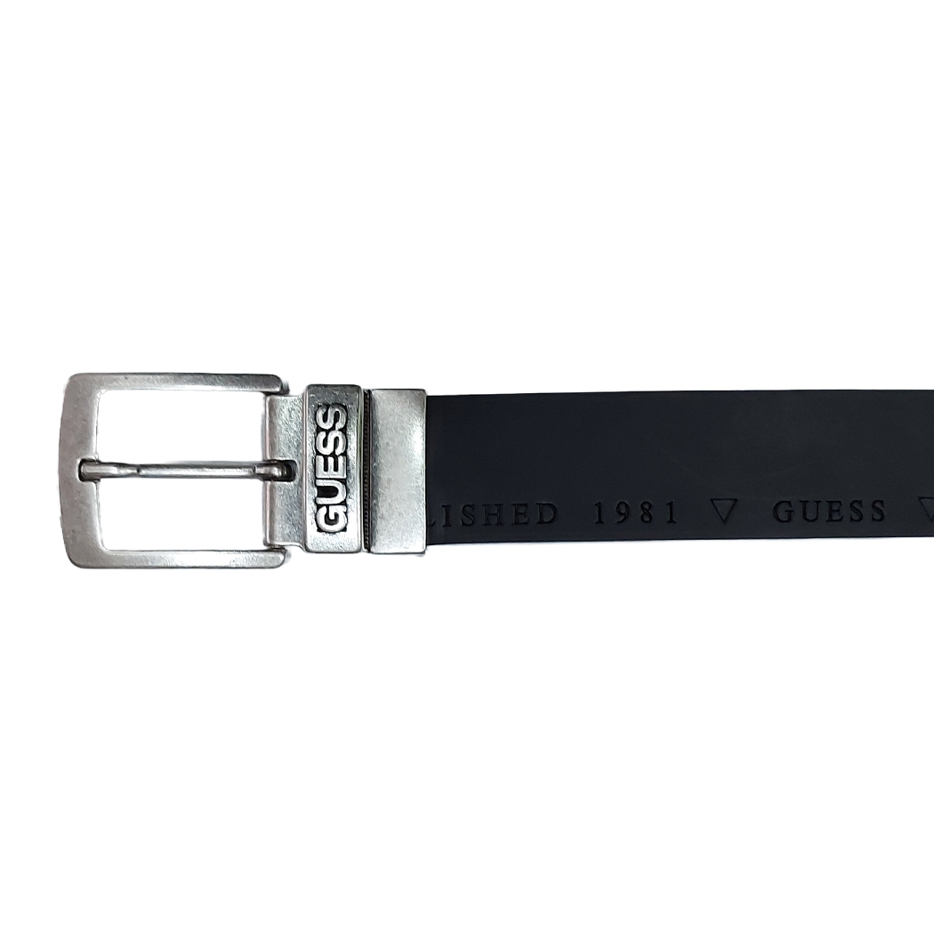 GUESS CINTURA UOMO REVERSIBILE VERA PELLE FIBBIA LOGO IMPRESSO CINTA M3YZ26L0SV0