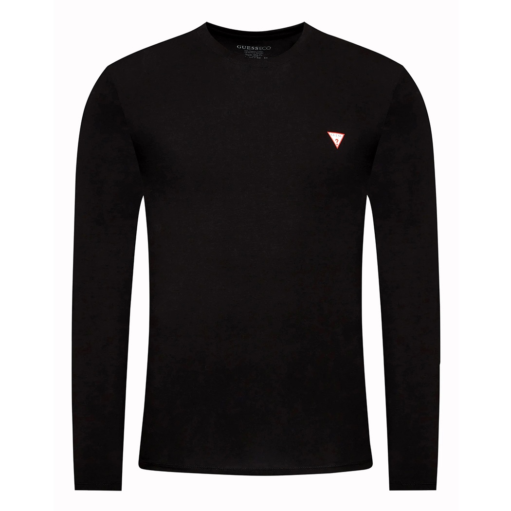 GUESS T-SHIRT UOMO MAGLIA COTONE MANICA LUNGA SPORT STRETCH BASIC M2YI28J1314