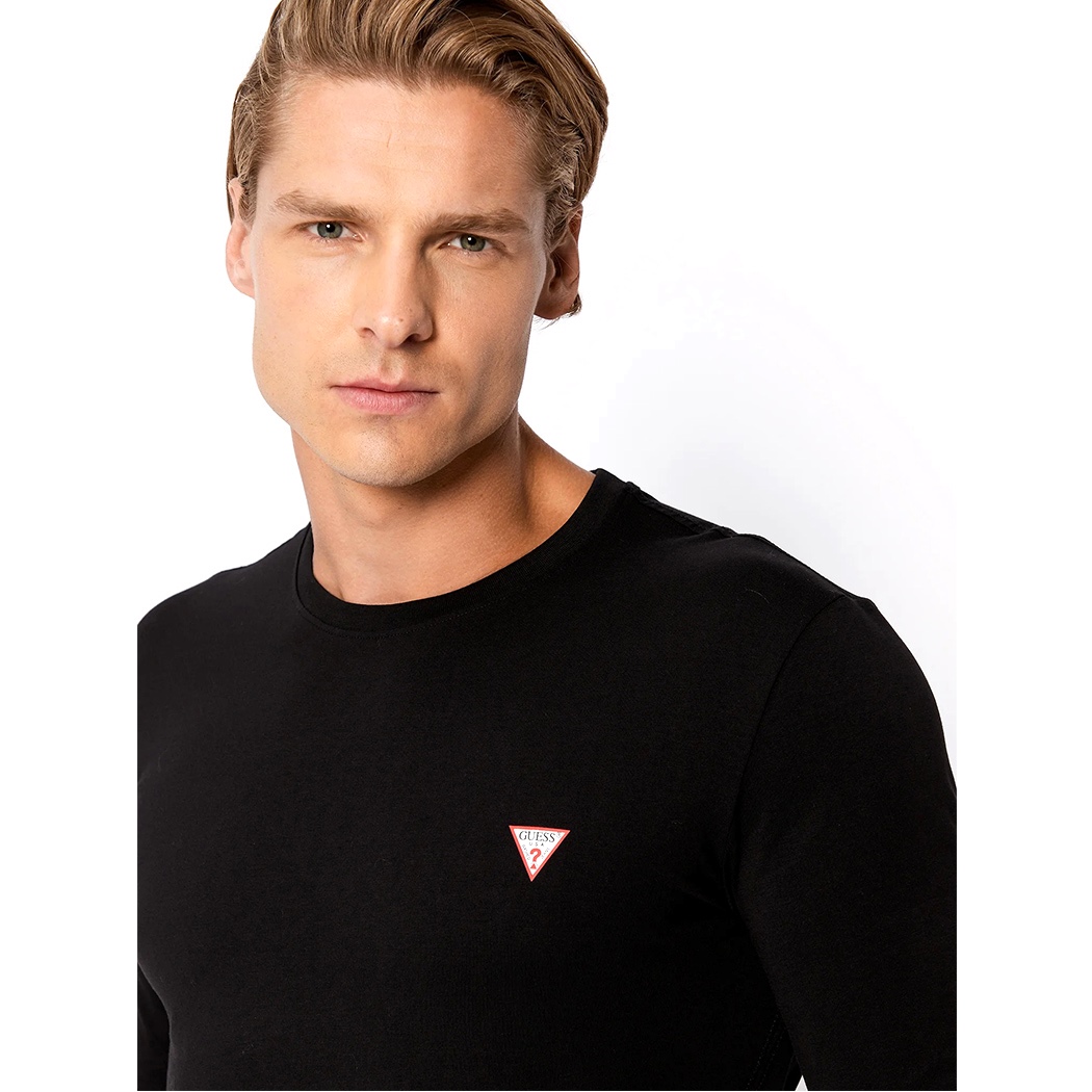 GUESS T-SHIRT UOMO MAGLIA COTONE MANICA LUNGA SPORT STRETCH BASIC M2YI28J1314