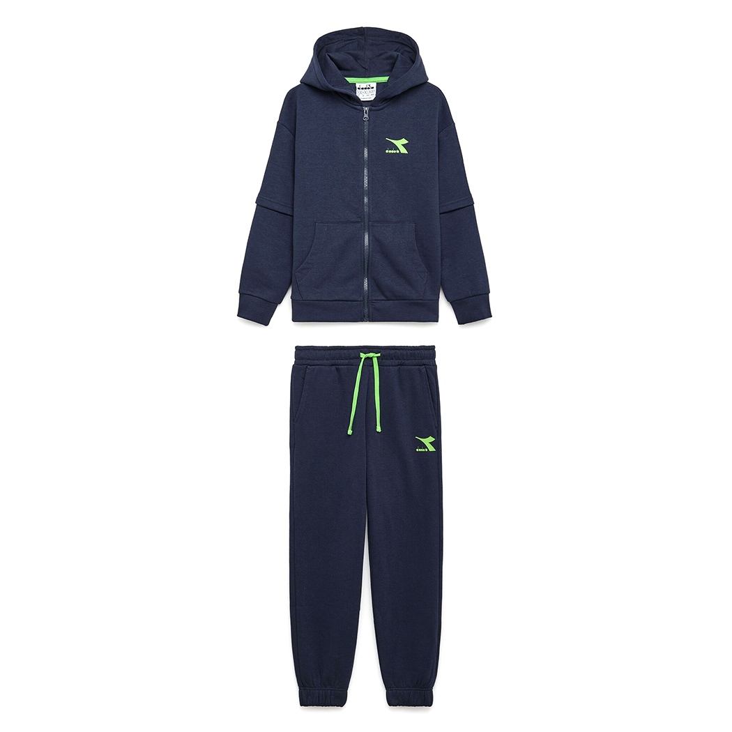 DIADORA JB.TRACKSUIT HD FZ NEON TUTA FELPA COMPLETO BAMBINI INVERNALE 102.179881