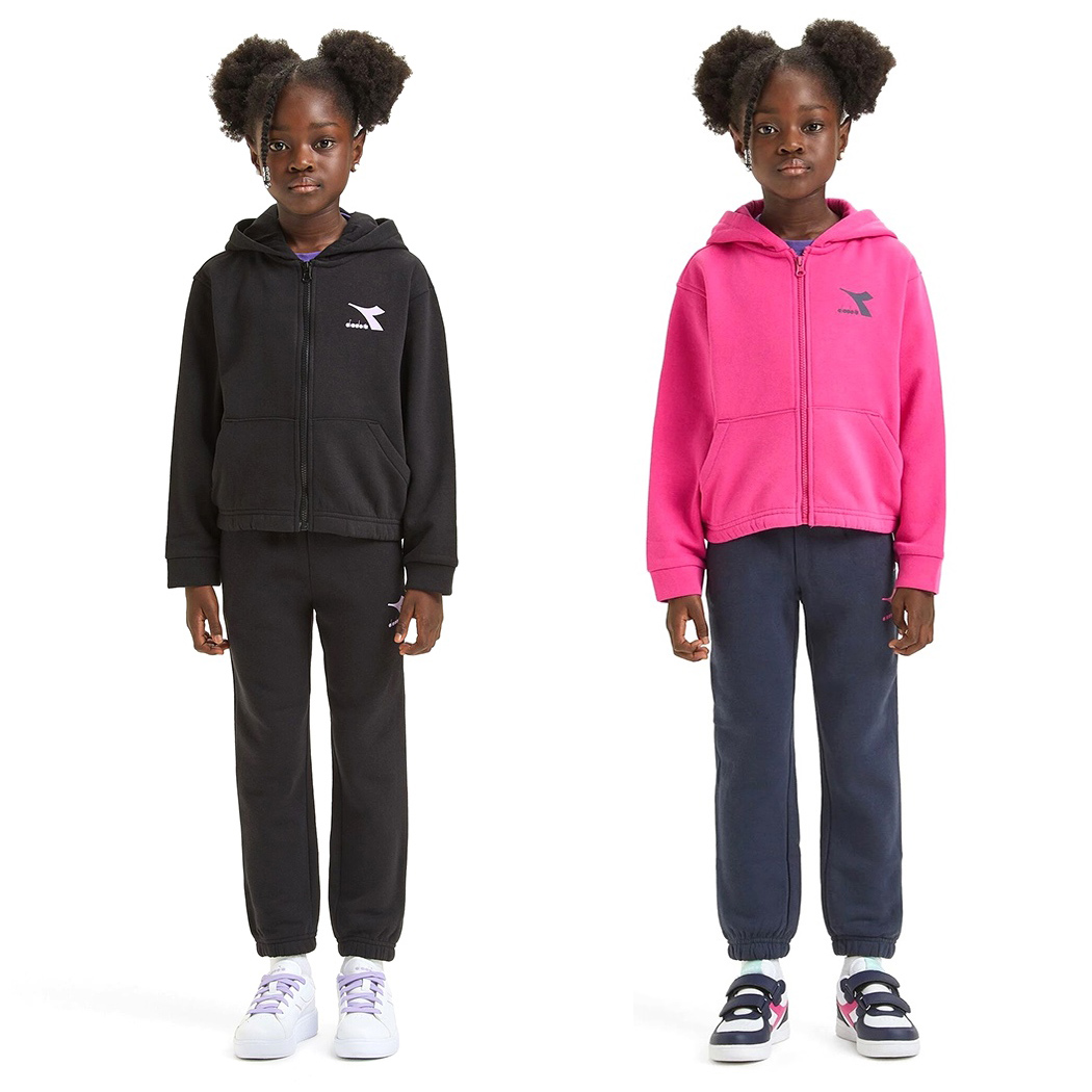 DIADORA JB. TRACKSUIT HD GLOSS TUTA FELPA COMPLETO BAMBINE INVERNALE 102.179885