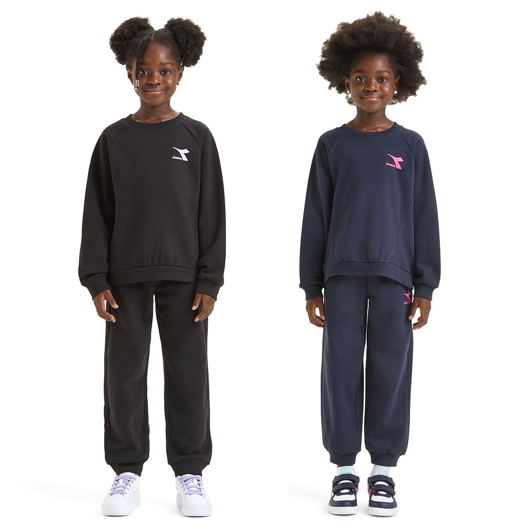 DIADORA JB. TRACKSUIT HD GLOSS TUTA FELPA COMPLETO BAMBINE INVERNALE 102.179867