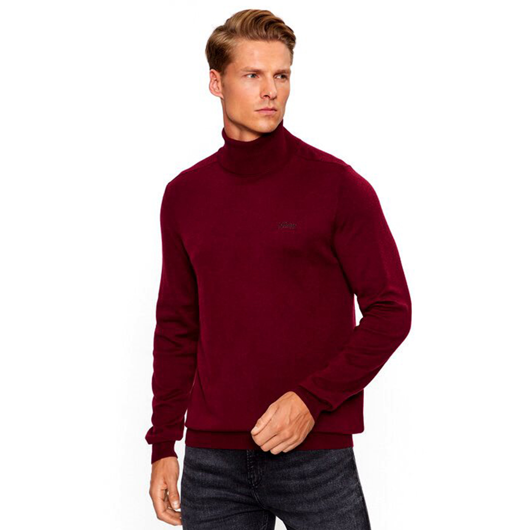 GUESS MAGLIA MAGLIONE PULLOVER UOMO COLLO ALTO DOLCEVITA INVERNALE M3BR10Z3052