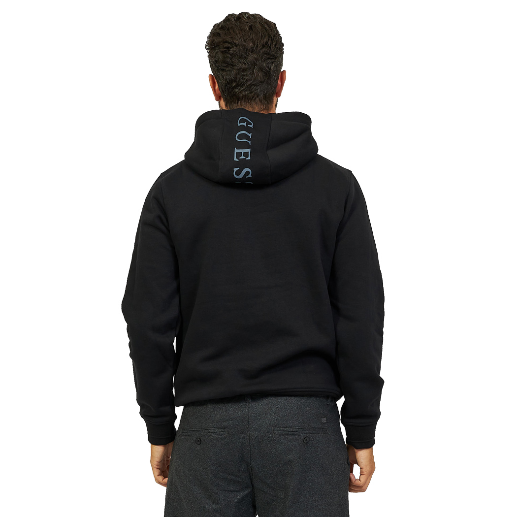 GUESS FELPA UOMO INVERNALE GARZATA LOGO SU CAPPUCCIO MAGLIA SPORT M3BQ52K9Z21