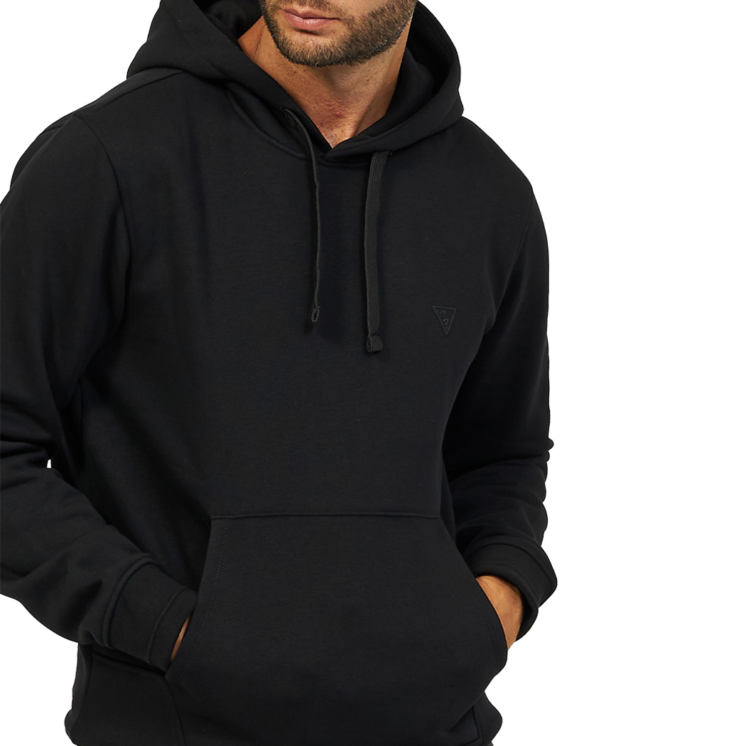 GUESS FELPA UOMO INVERNALE GARZATA LOGO SU CAPPUCCIO MAGLIA SPORT M3BQ52K9Z21