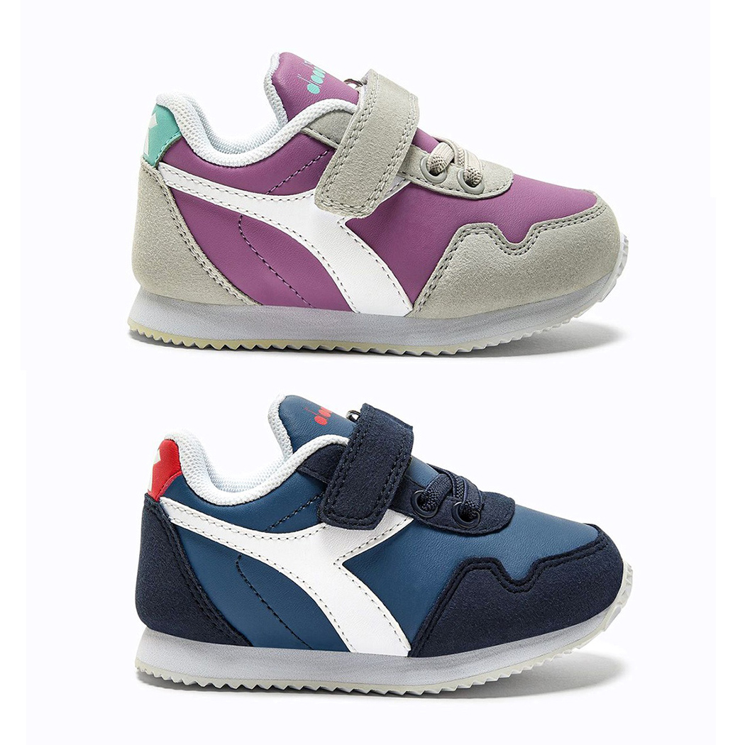 DIADORA SIMPLE RUN TD SCARPE SNEAKERS BAMBINO BAMBINA STRAPPO SPORT 101.179735