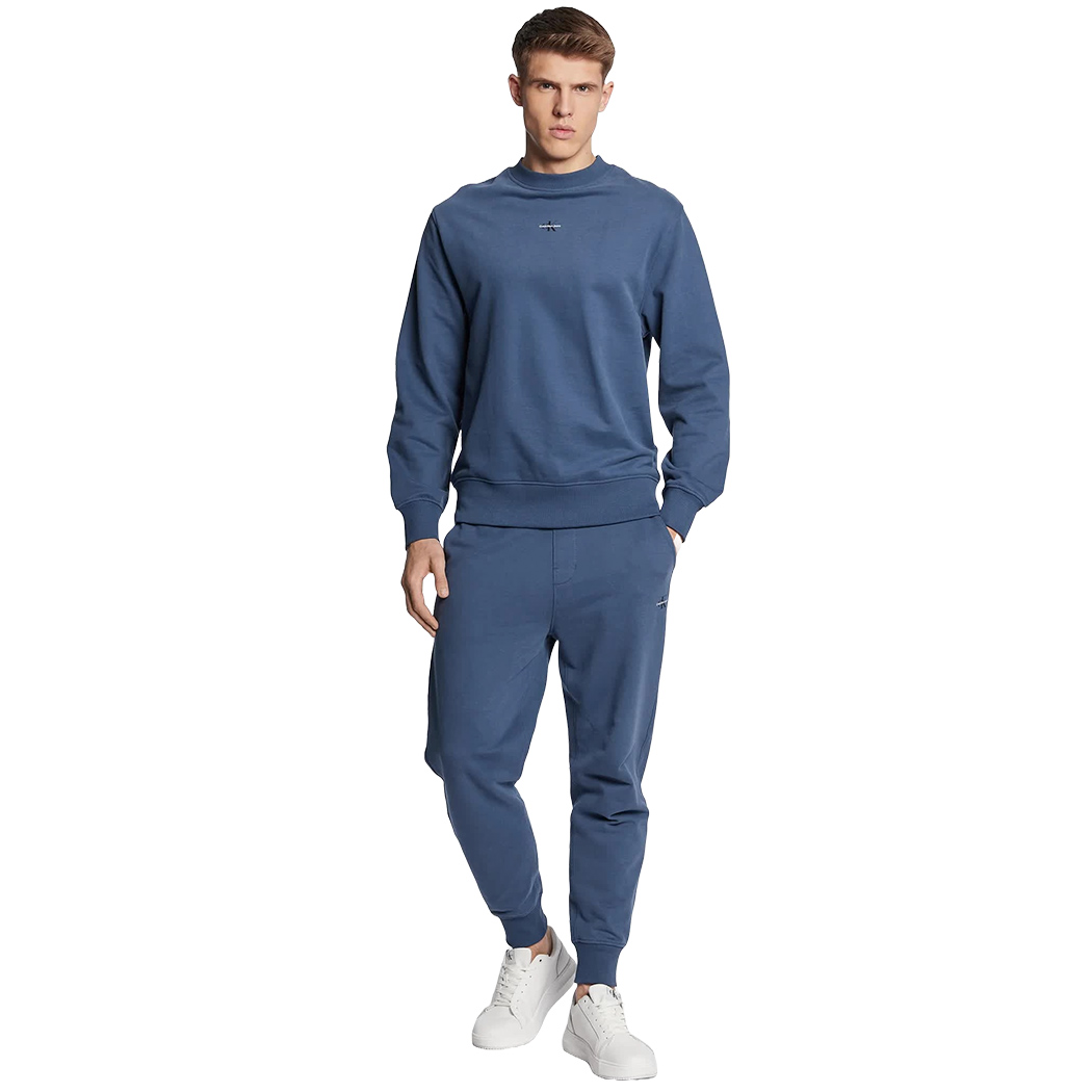 CALVIN KLEIN FELPA UOMO FRENCH TERRY CON MONOGRAMMA DI TAGLIO RELAXED J30J322534