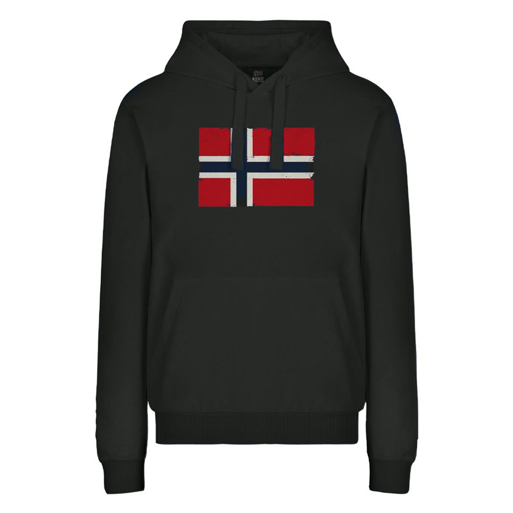 NORWAY FELPA GARZATA UOMO CON CAPPUCCIO FLEECE HOODIE BIG LOGO SPORT 129443