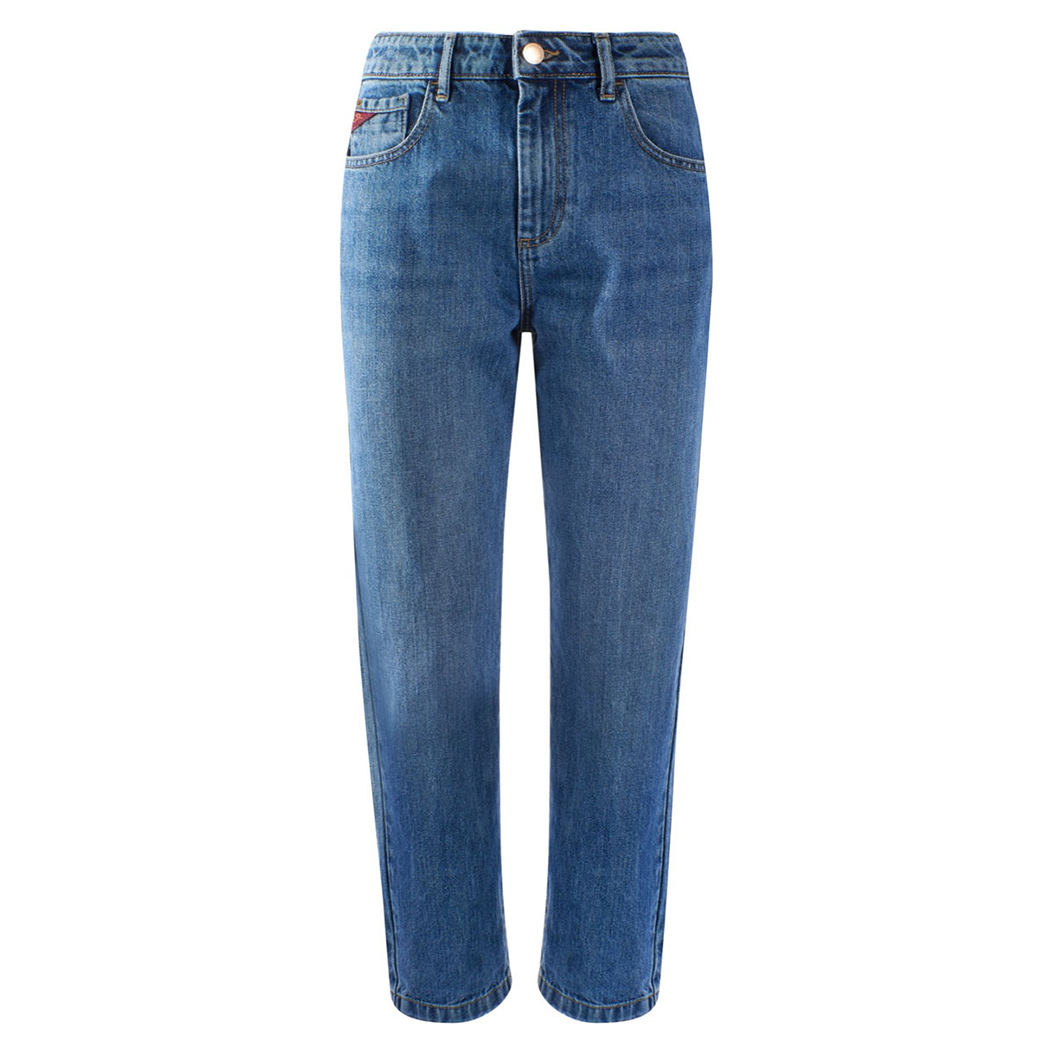 YES ZEE JEANS DONNA 5 TASCHE VITA ALTA CROPPED MOM FIT PANTS 5 TASCHE P337/W538