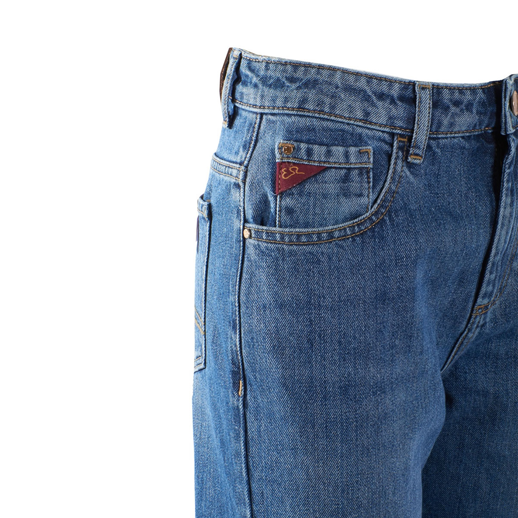 YES ZEE JEANS DONNA 5 TASCHE VITA ALTA CROPPED MOM FIT PANTS 5 TASCHE P337/W538