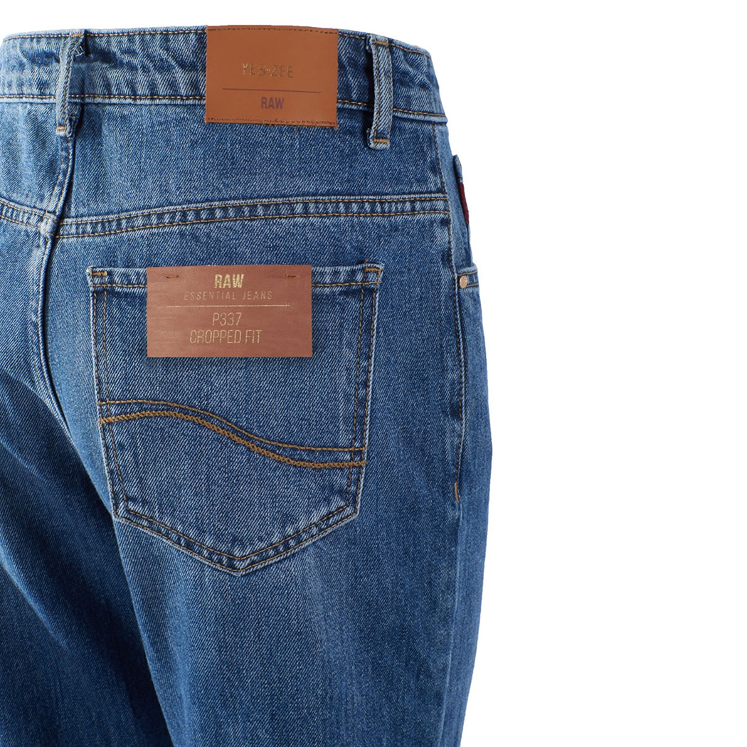 YES ZEE JEANS DONNA 5 TASCHE VITA ALTA CROPPED MOM FIT PANTS 5 TASCHE P337/W538